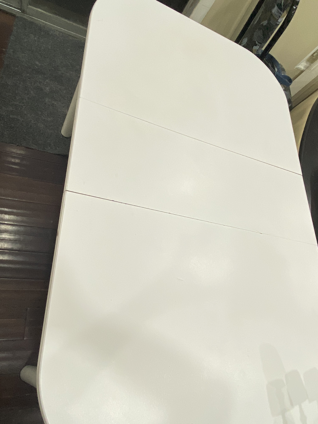 dining table, microwave stand, 3 chairs
