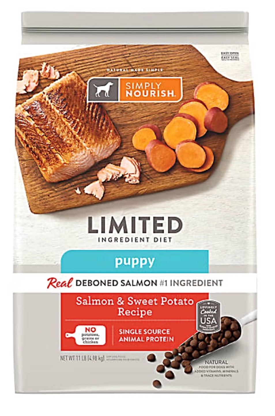 Simply Nourish® Limited Puppy Food - Salmon & Sweet Potato 11 lb thumbnail