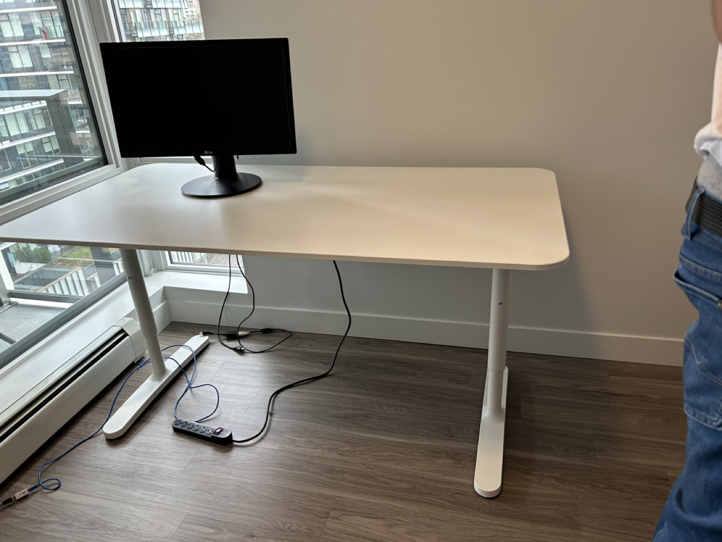 White sturdy Ikea desk - photo 2