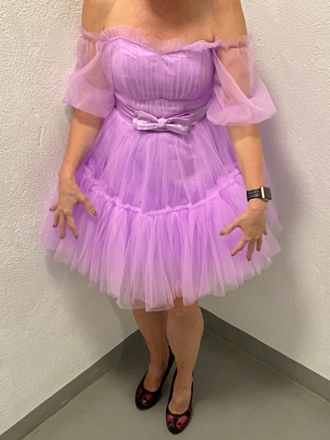 Lilac baby doll dress
