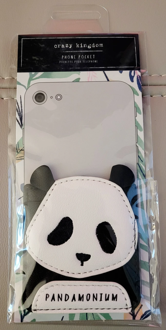 Brand New Panda phone sticker pocket+panda portable purse hanger