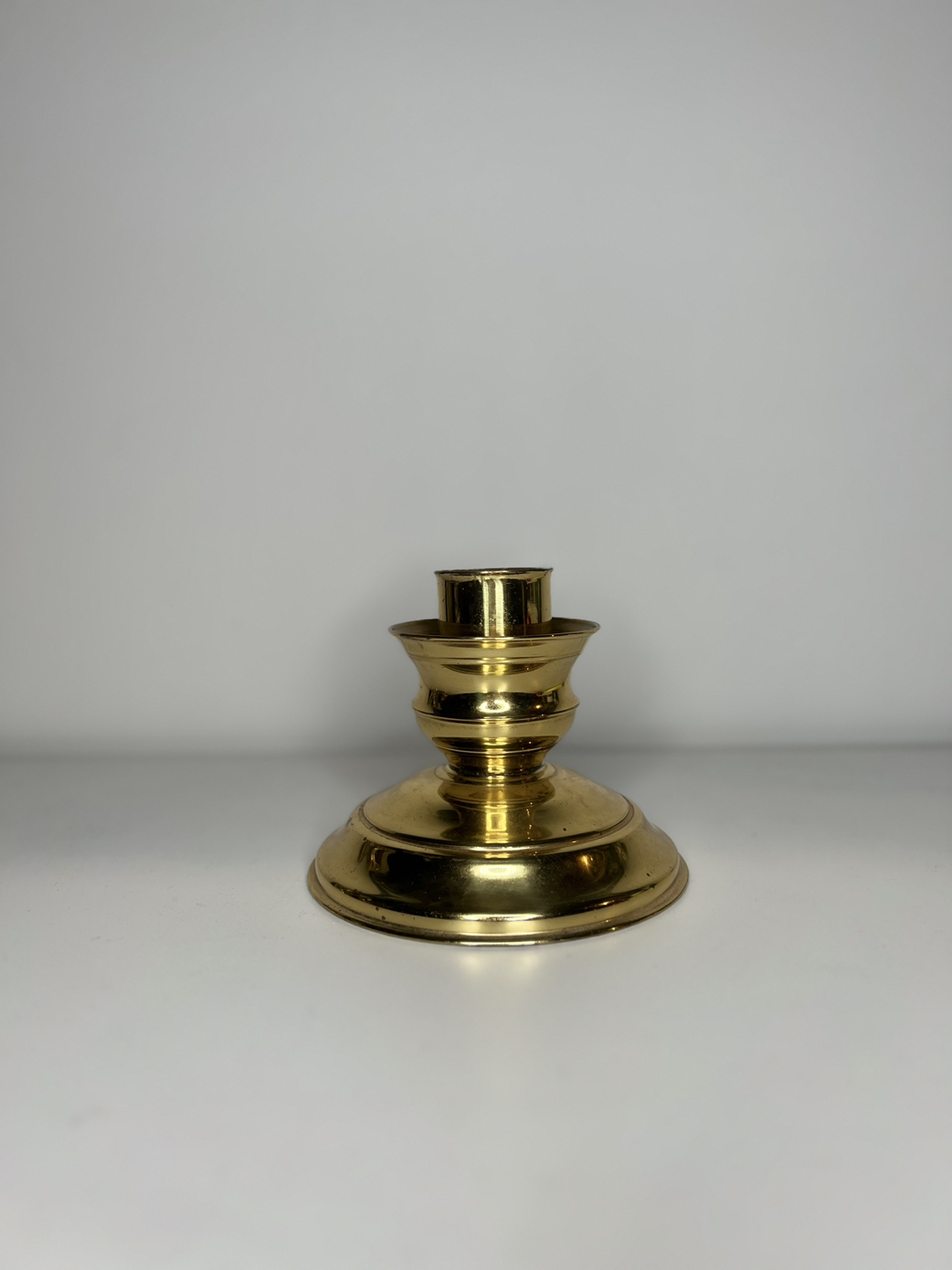 Antique Vintage British brass Candle Holder