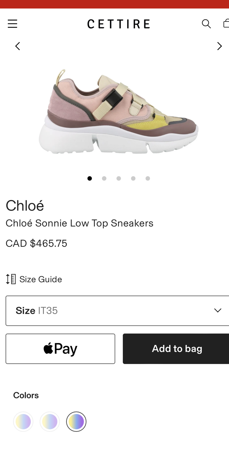 CHLOE Brown Leather/Black Buckle Sneakers - photo 5