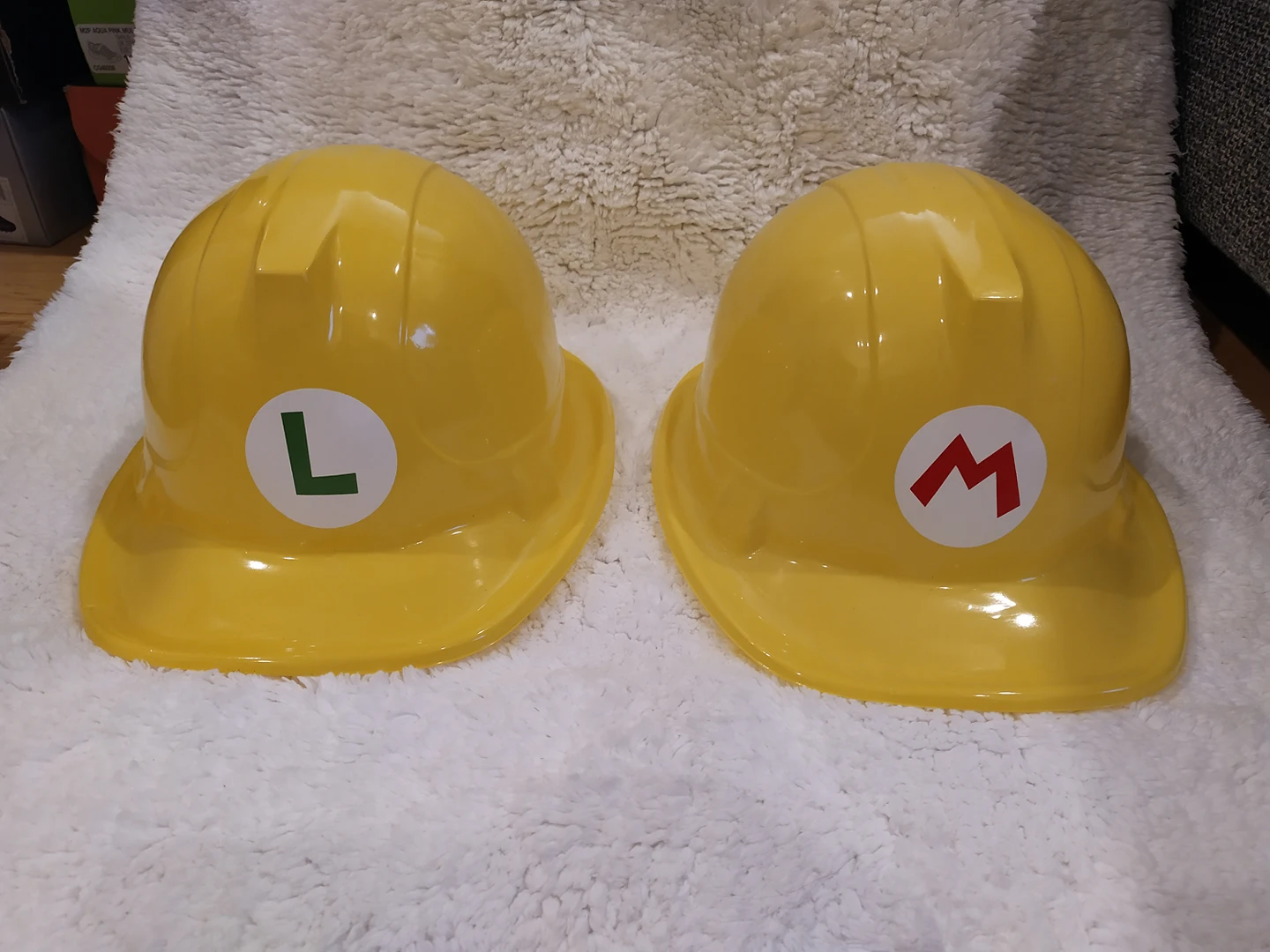 Free Mario and Luigi Plastic Hard hats for kids #freecycle thumbnail