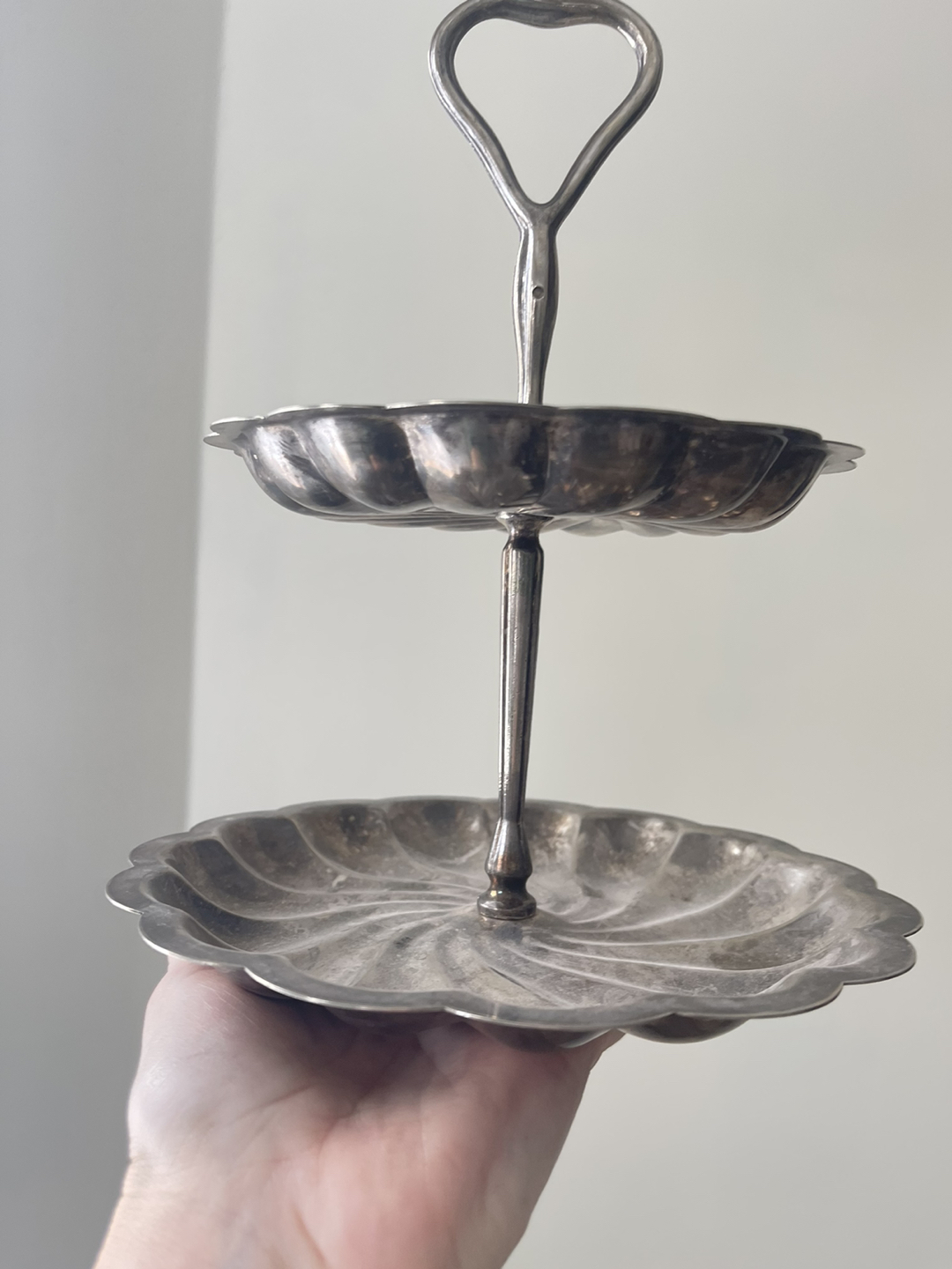 Silver plated Cookie Dish (stores flat)