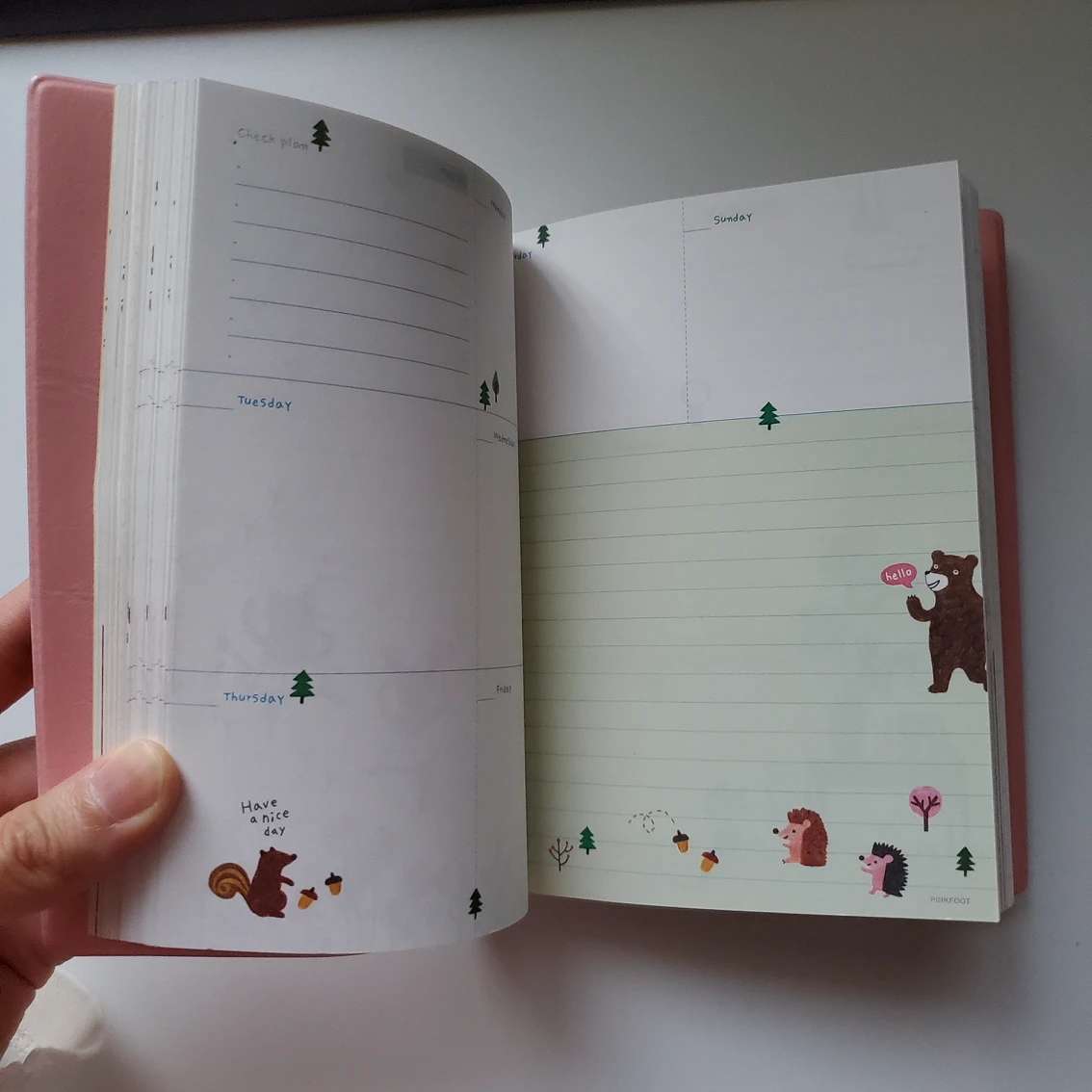 Brand new Pink faux leather mini kawaii planner notebook - photo 4