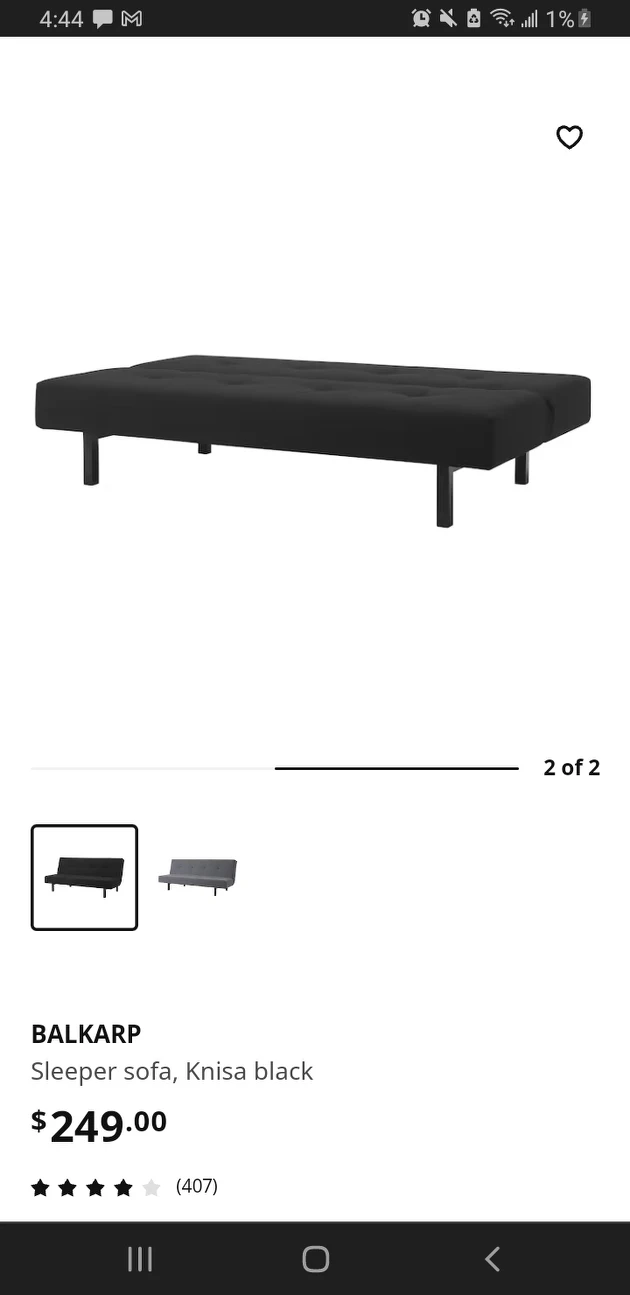 ikea sleeper sofa great condition - photo 3