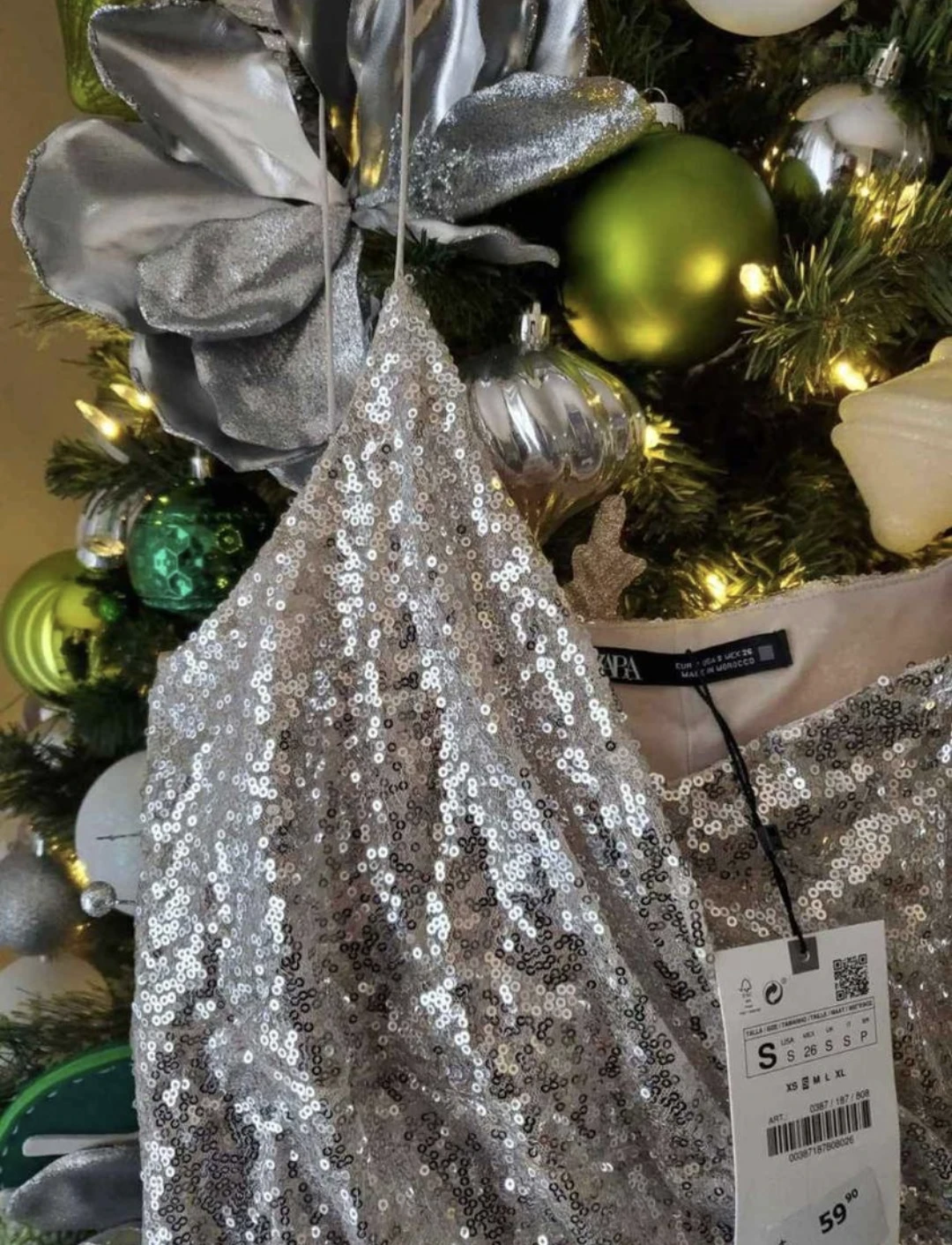 Silver sequin party dress BNWT image indicator(2)