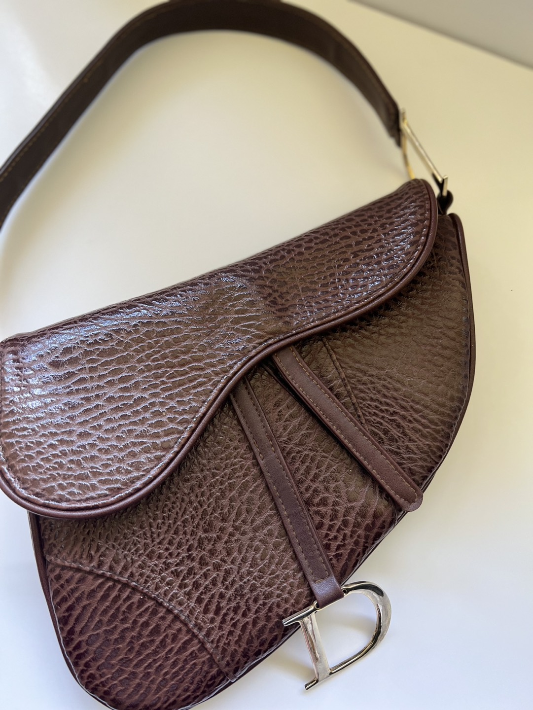 Brown Dior-Style Saddle bag - photo 4