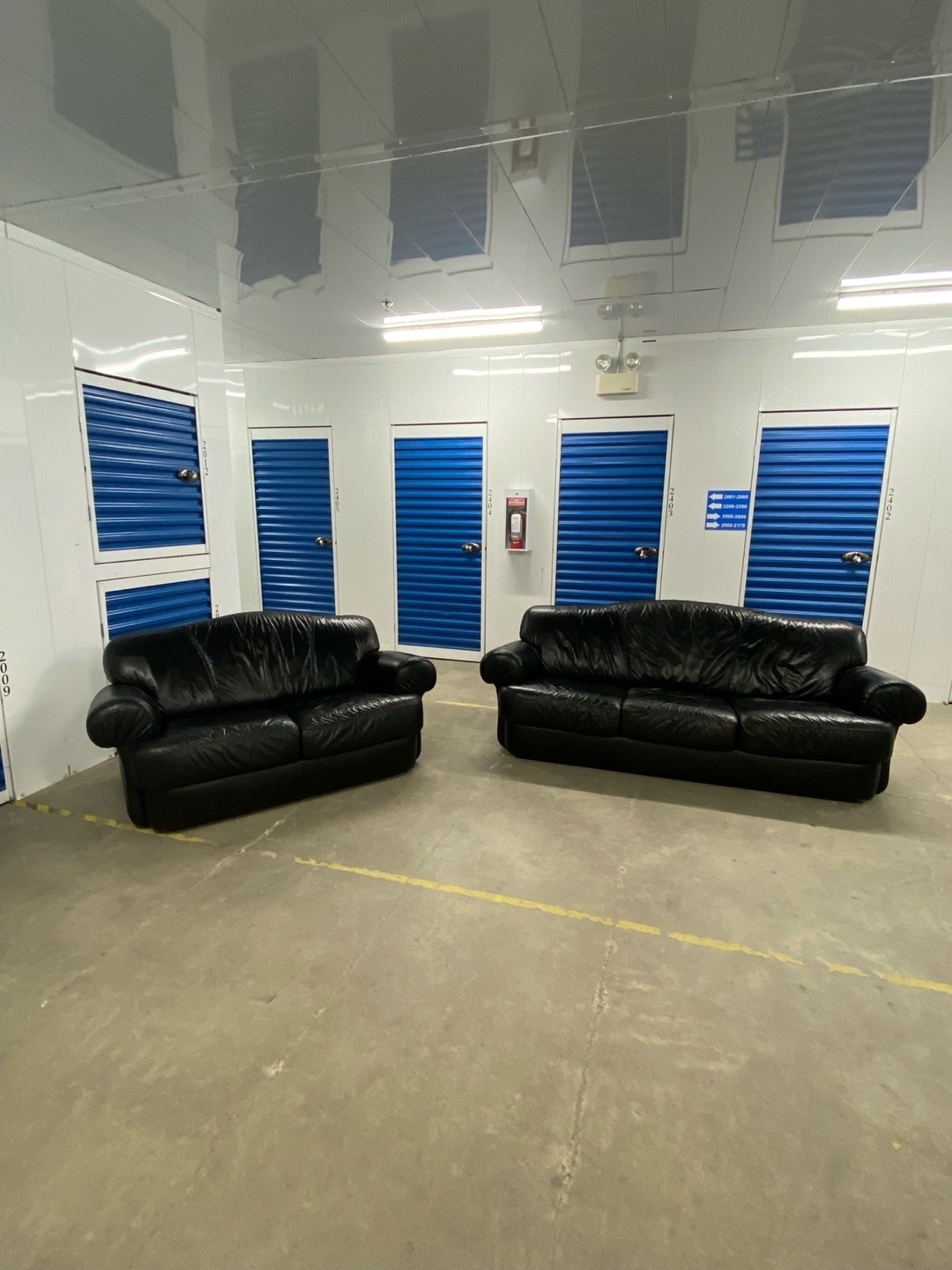 Black Leather Couch / Sofa Set - FREE DELIVERY!!! - photo 5