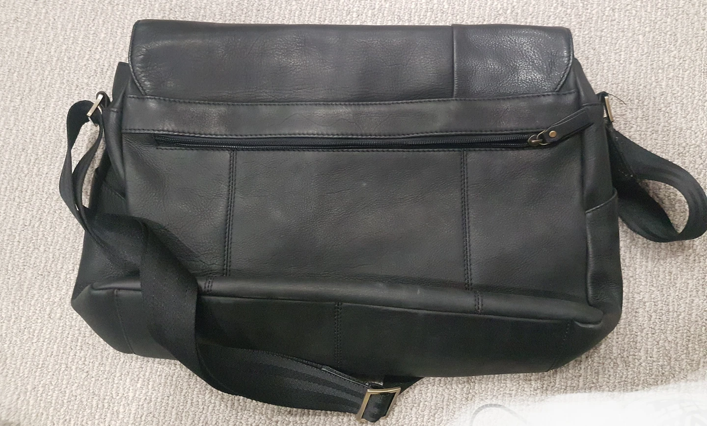 New Genuine Leather shoulder strap briefcase image indicator(6)