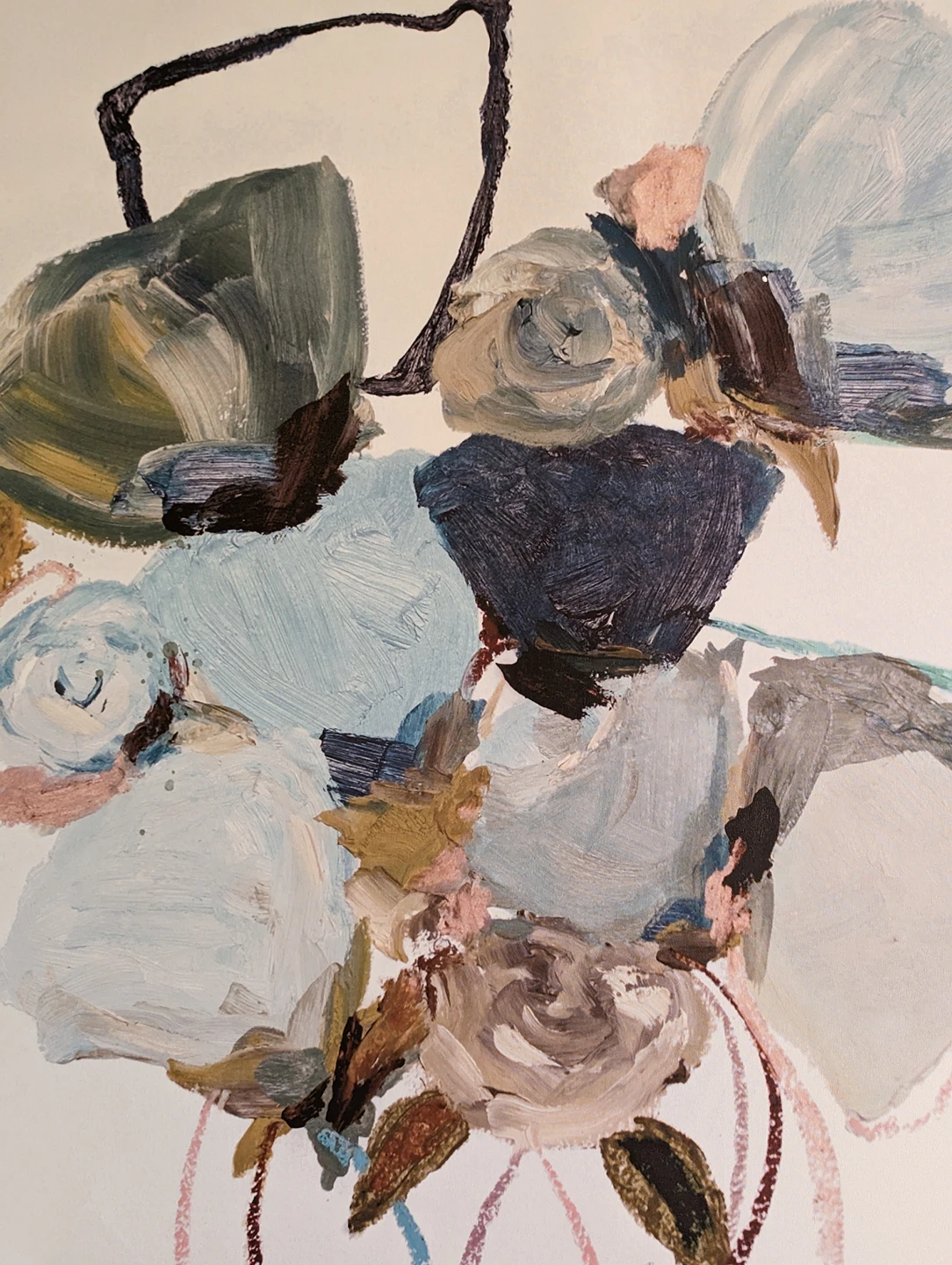 Teal Florals Canvas Wall Art image indicator(2)