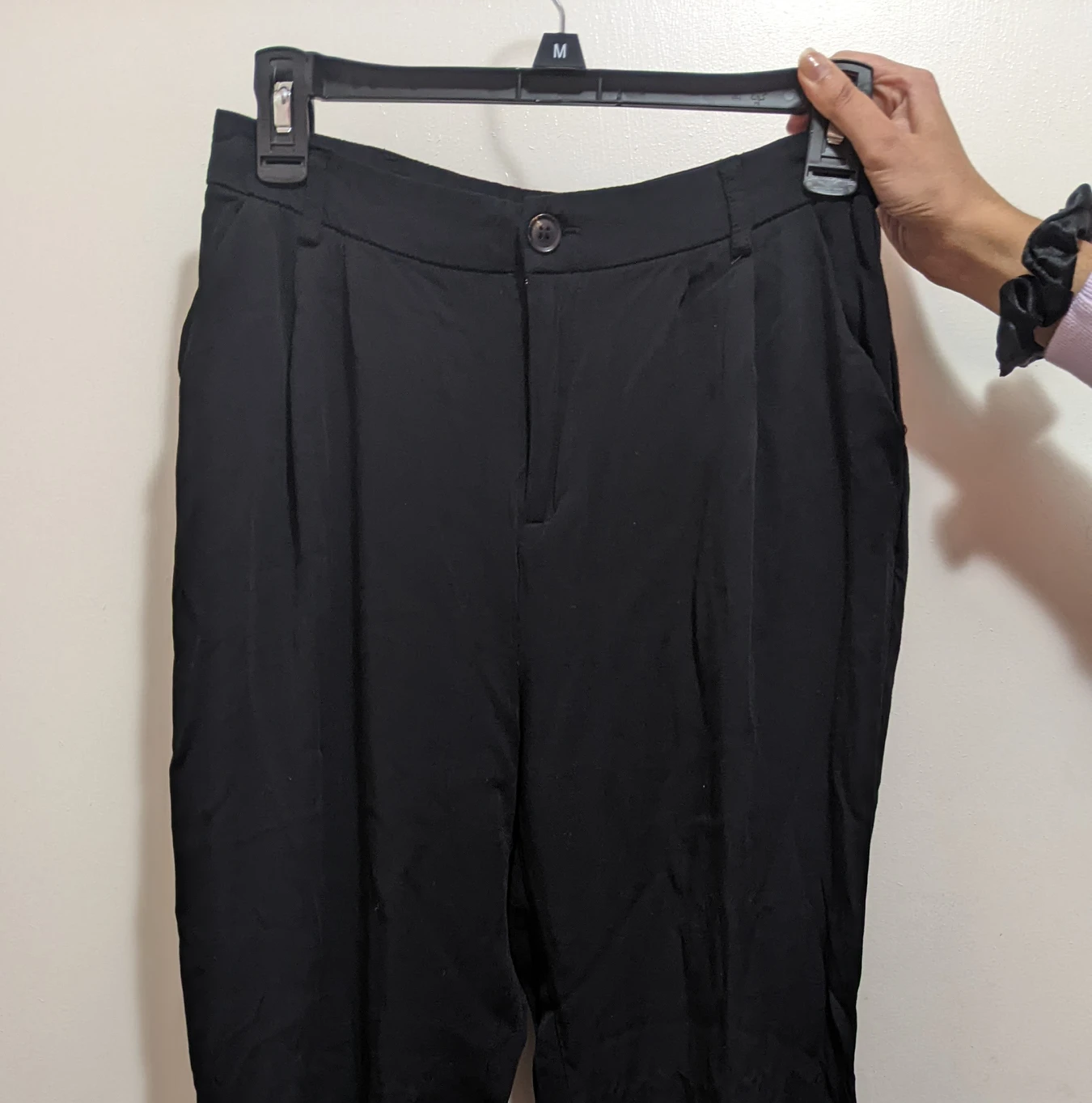 Black Linen like Loose Casual Pants thumbnail