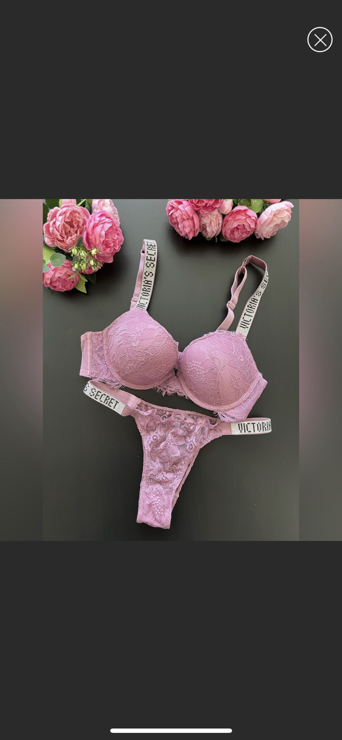 Victoria’s Secret set lace with rhinestones