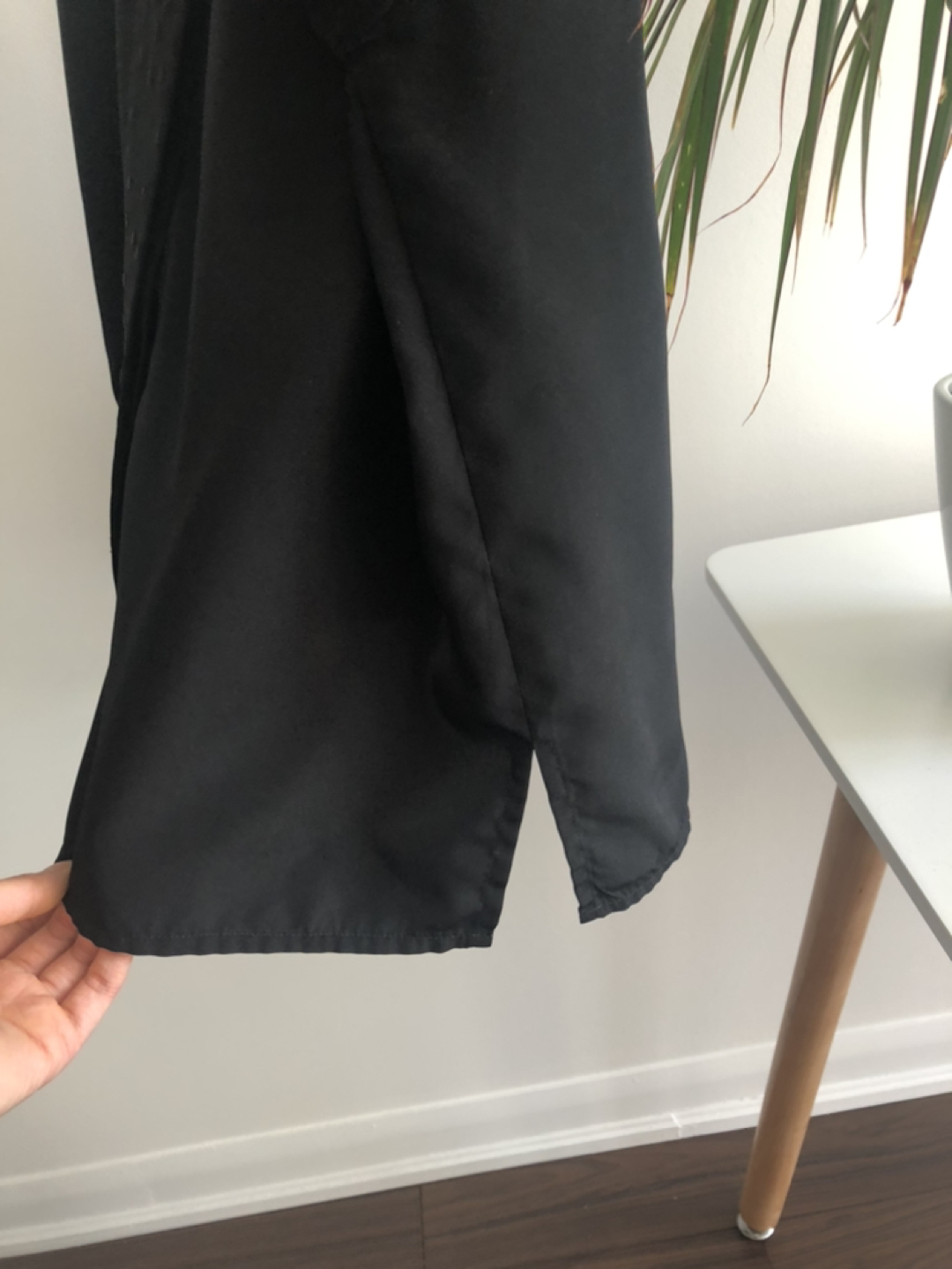 Black Button Blouse with Embroidered Dots image indicator(5)