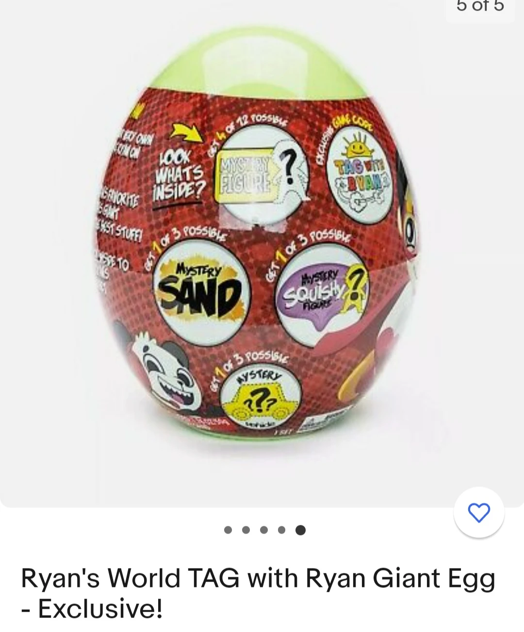 Ryan's World TAG with Ryan Giant Egg - Exclusive! image indicator(2)