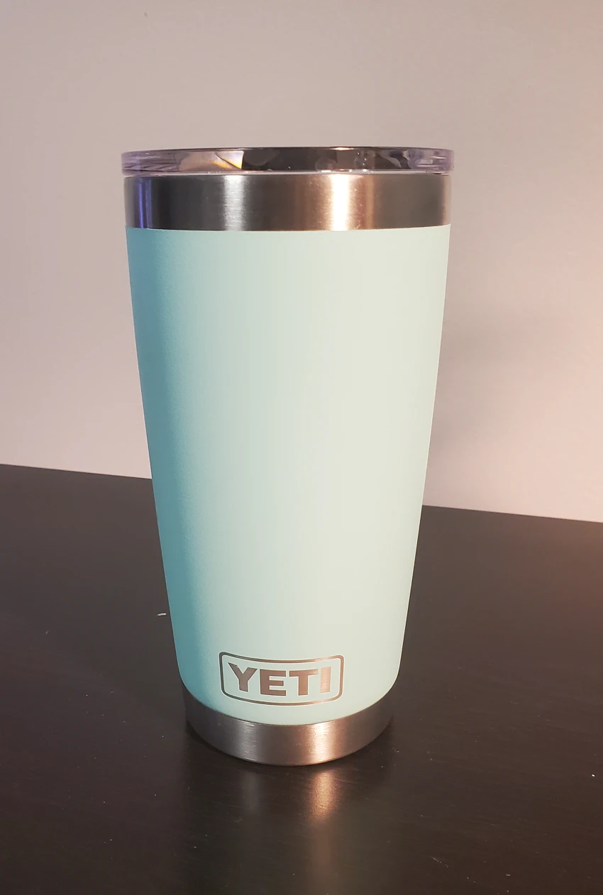 YETI insulated cup in seafoam