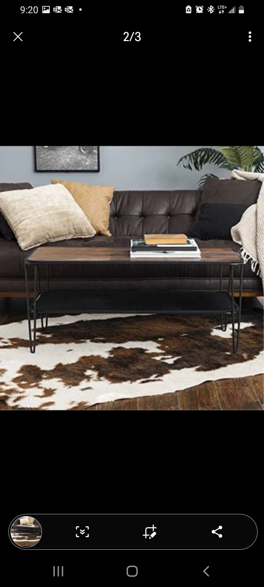 London 42 Urban Industrial Mesh Metal Shelf Hairpin Leg Table image indicator(2)