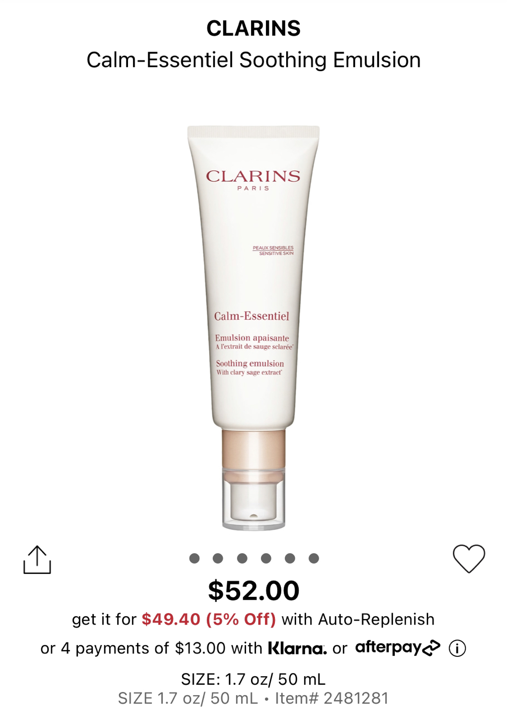 Mini Clarins Calm Essentiel Face Balm thumbnail