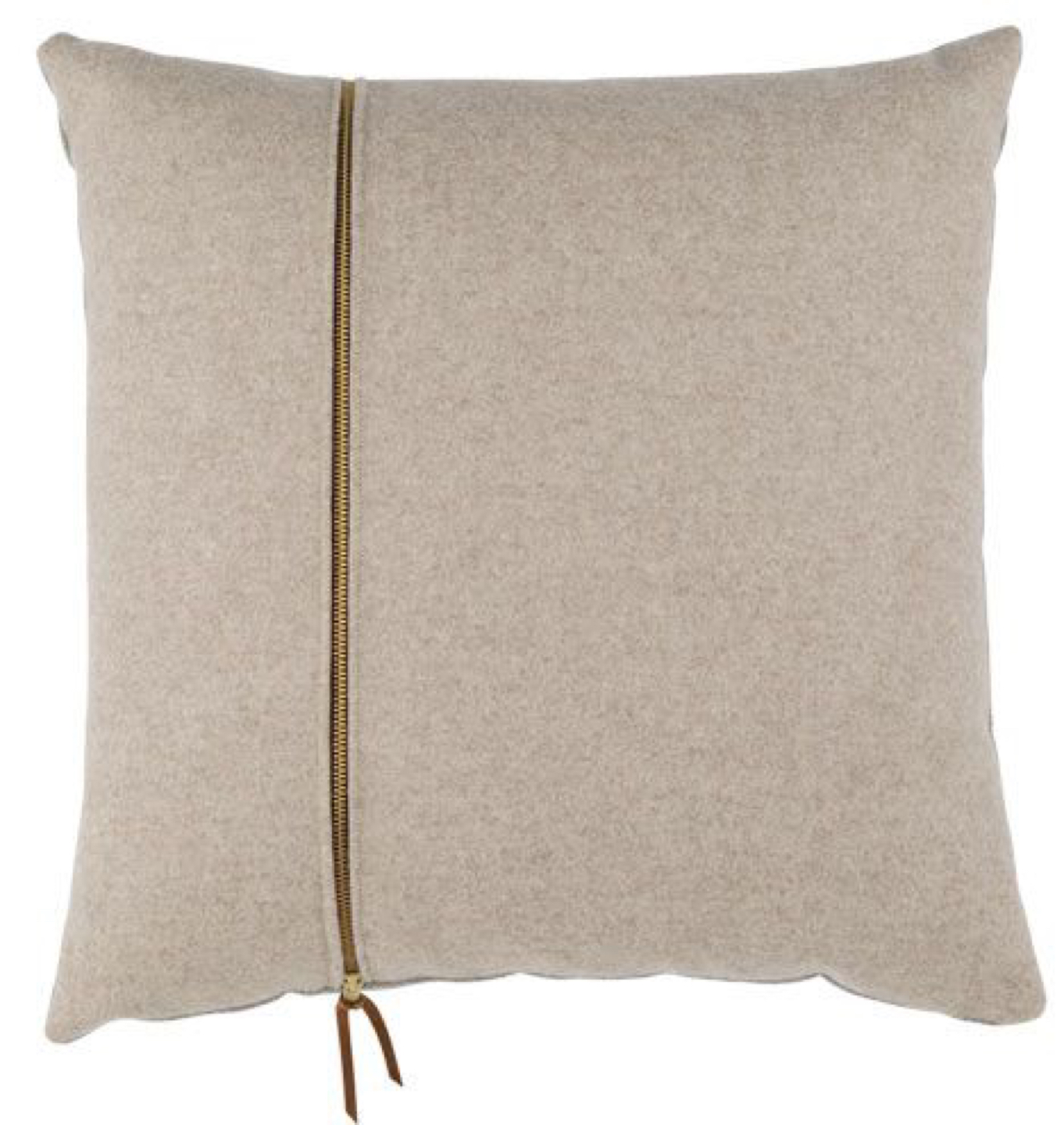 Denim/Wool Zipper Slate Throw Pillow, Grey, Williams Sonoma, New thumbnail