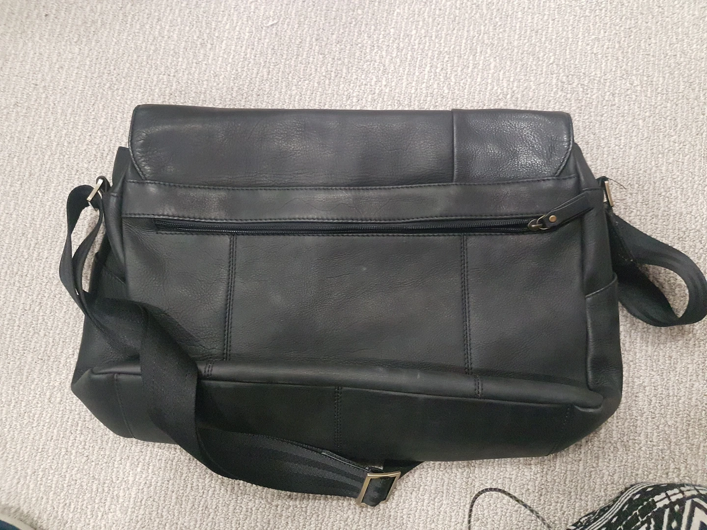 New Genuine Leather shoulder strap briefcase image indicator(2)