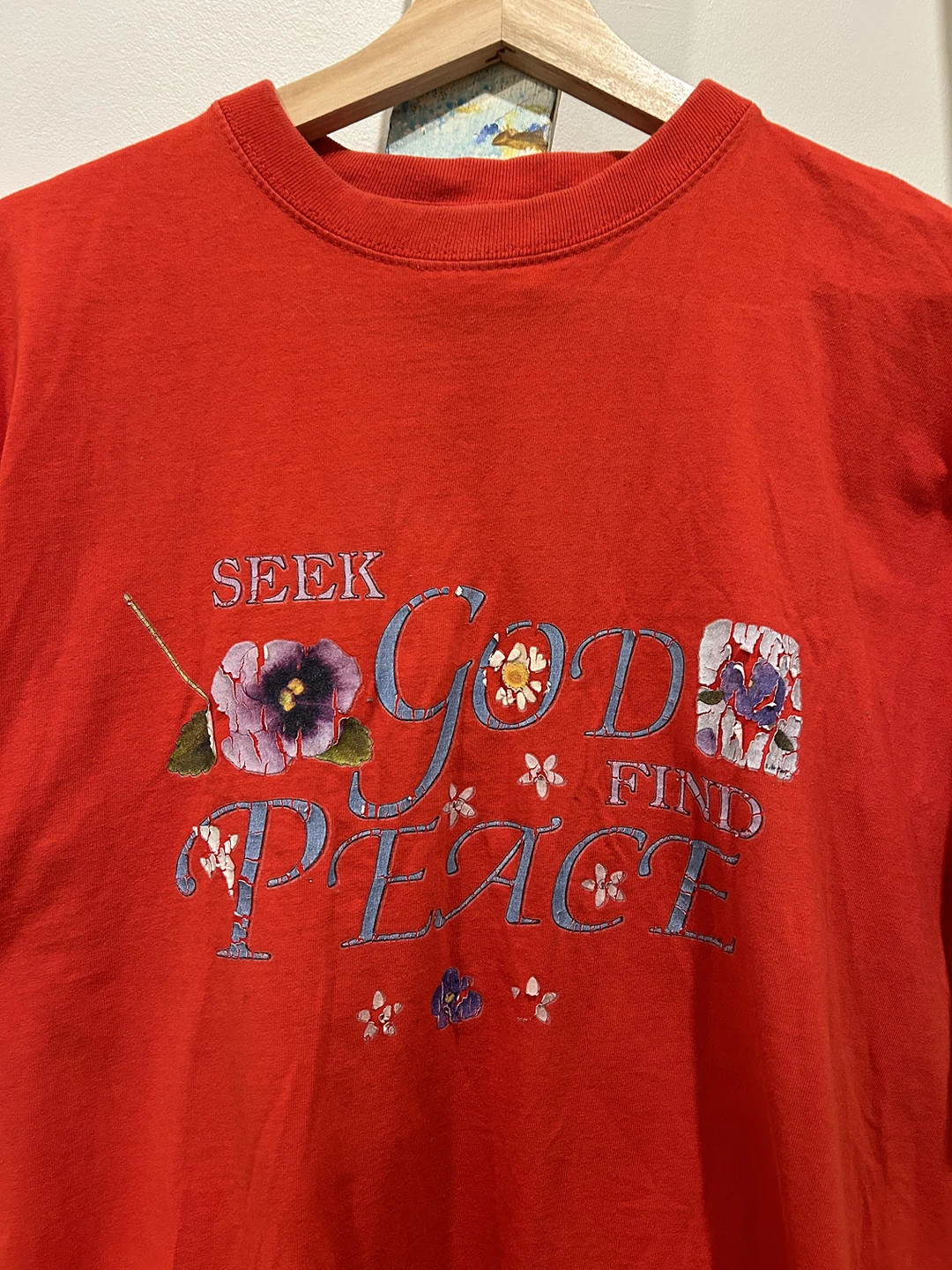 Vintage "Seek God" t-shirt, size M image indicator(4)