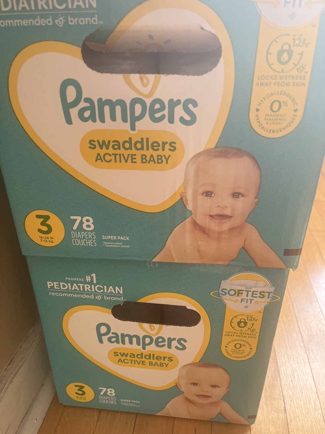2Box Pampers Dipers Size 3 $30