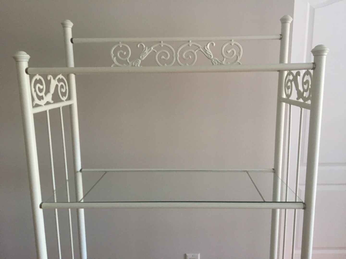 White Wrought Iron Shelf - photo 2