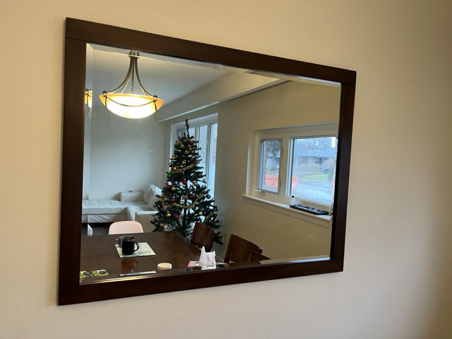 Mirror with wooden frame thumbnail