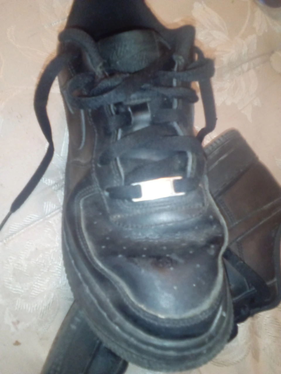 black Air force ones US7.5