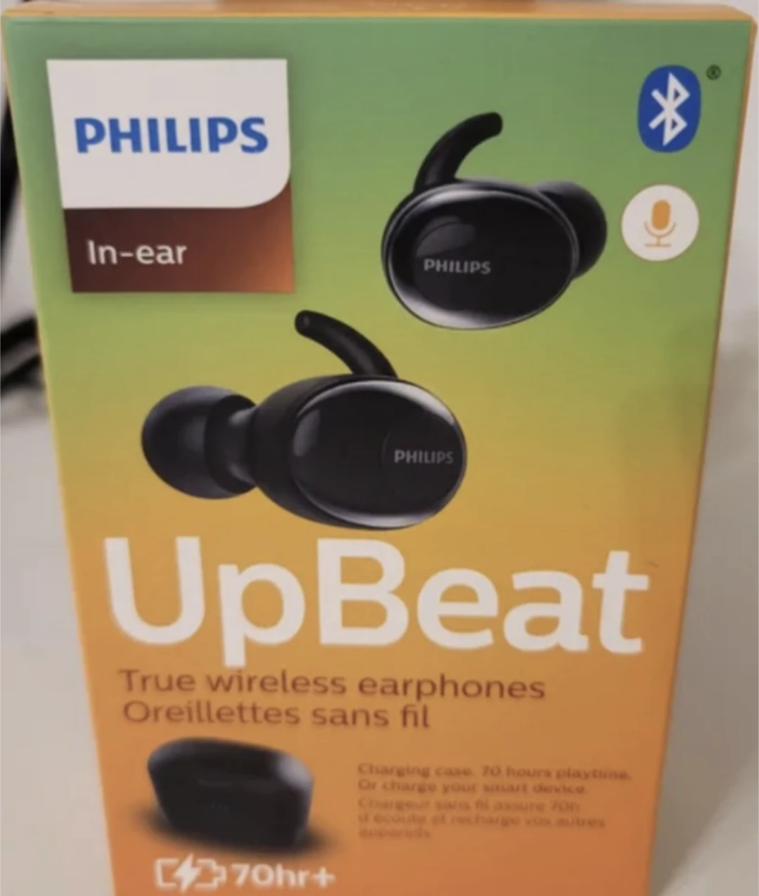 Philips UpBeat SHB2505bk True wireless headphones. Never Opened. thumbnail