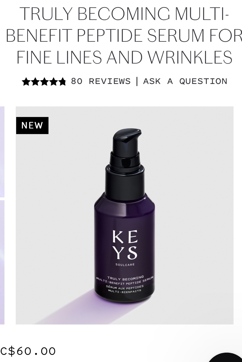 Brand New Keys Soulcare Face Serum thumbnail