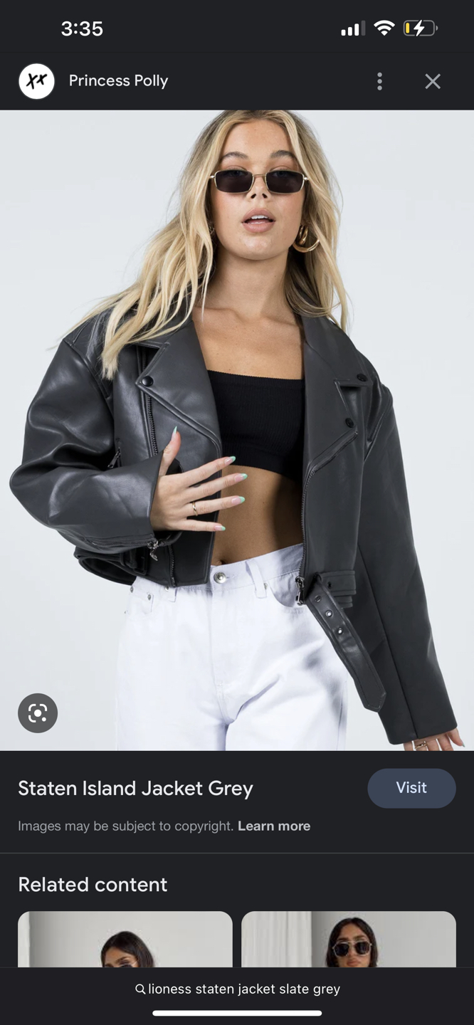 lioness staten island jacket in slate grey thumbnail