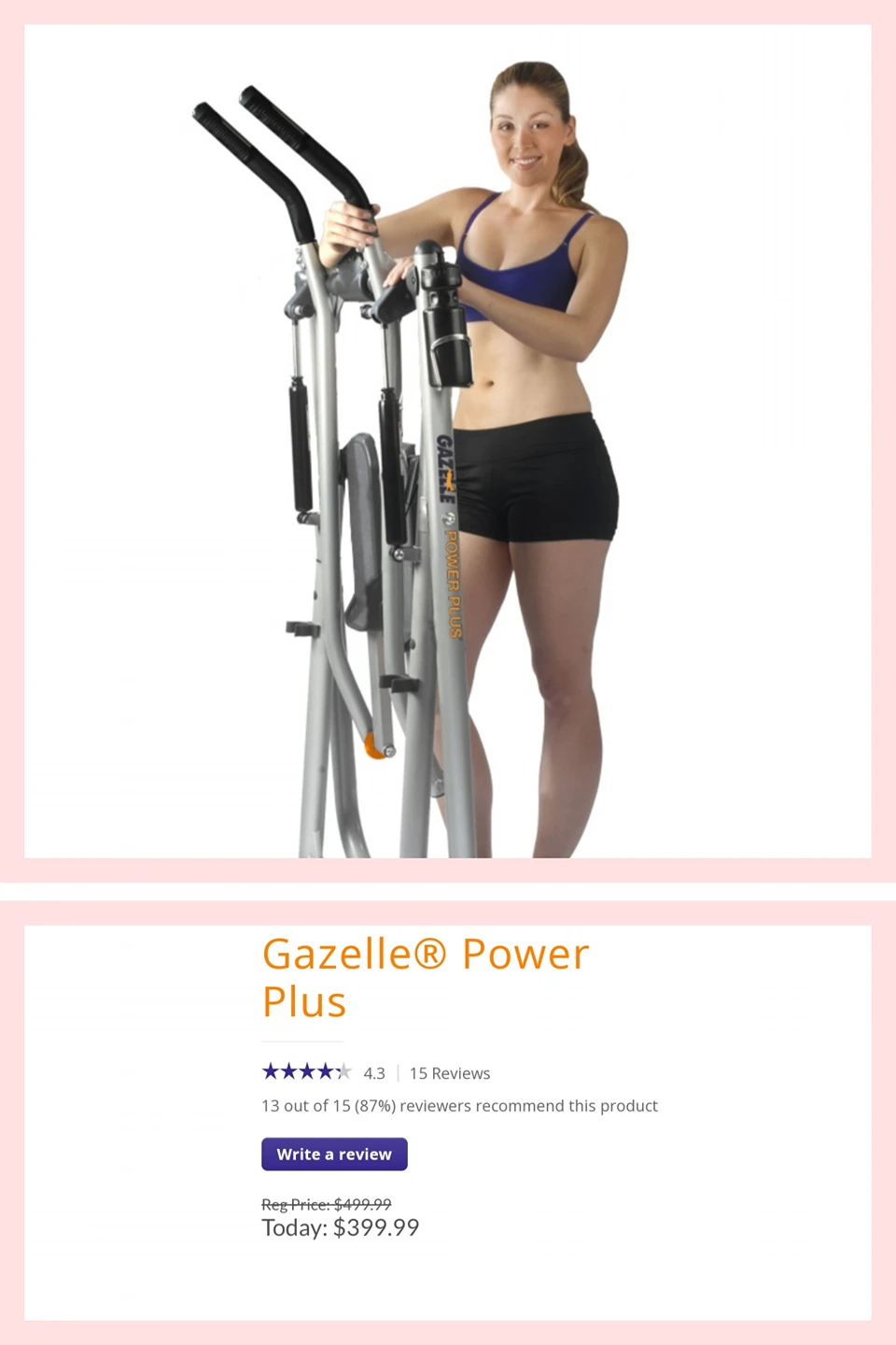 Gazelle® Power Plus and 4 workout DVD'S thumbnail