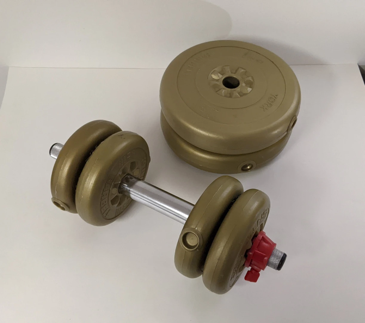 30lbs York weights & dumbell thumbnail