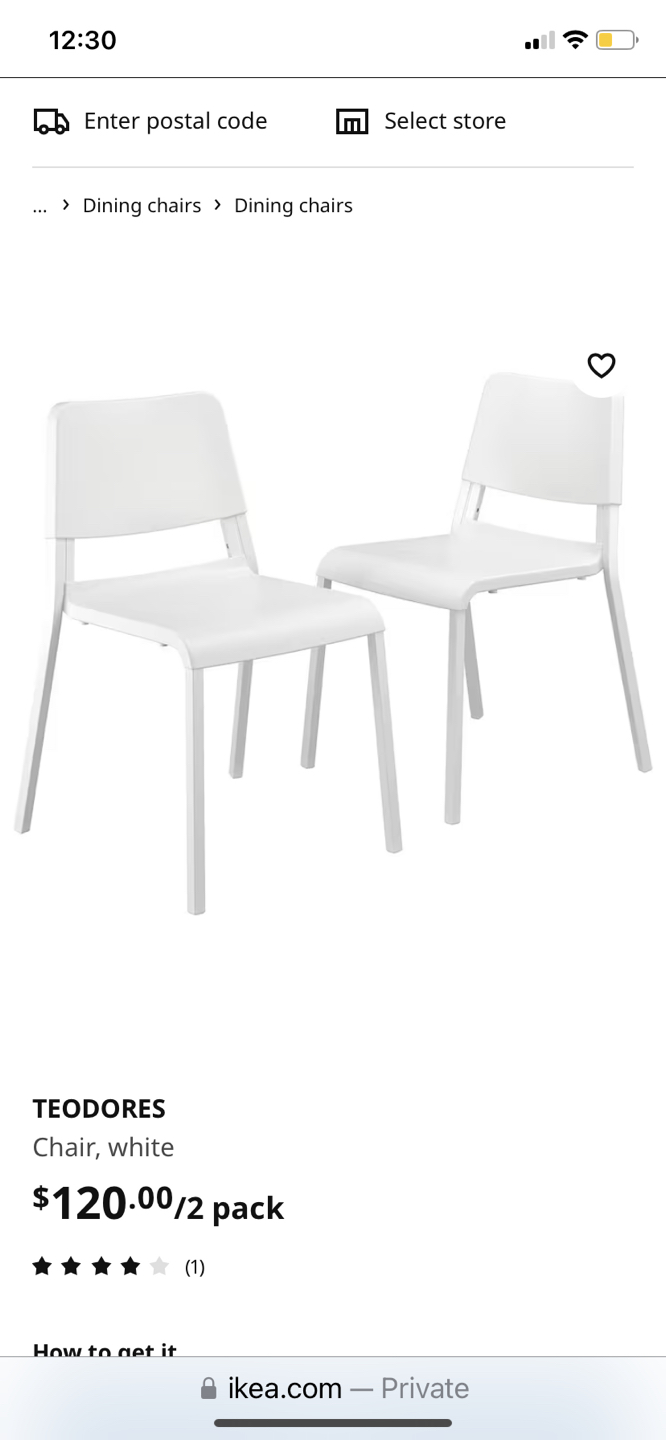 【move out sale】set of 2 ikea chair