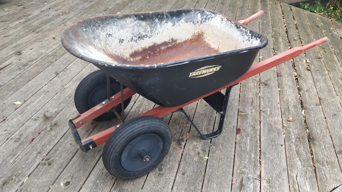 Strong Dual-Wheeled Wheelbarrow