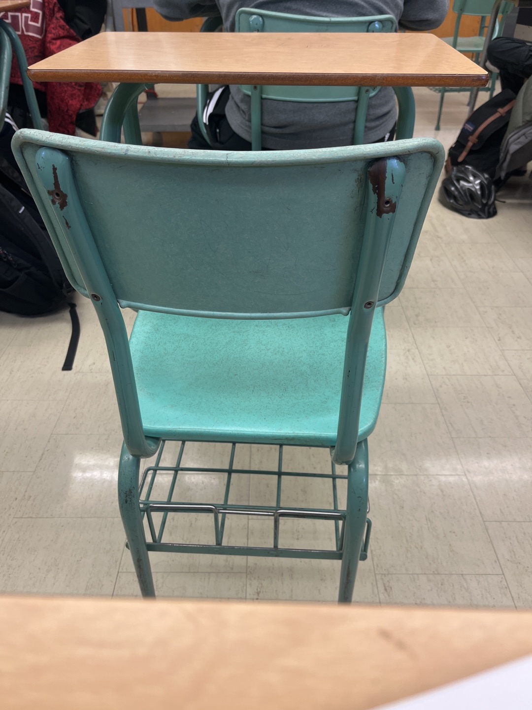 School chair with desk