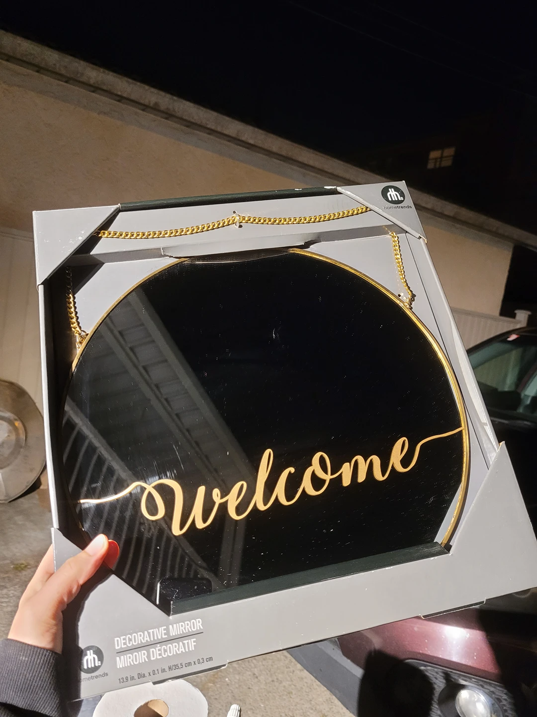 Decorative Mirror - Welcome (13.9") thumbnail