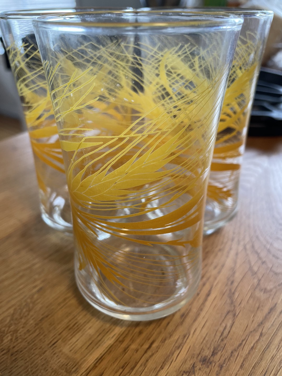 Wheat pattern water glasses (3) thumbnail