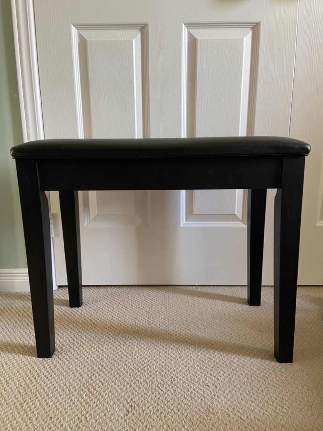 Small black bench