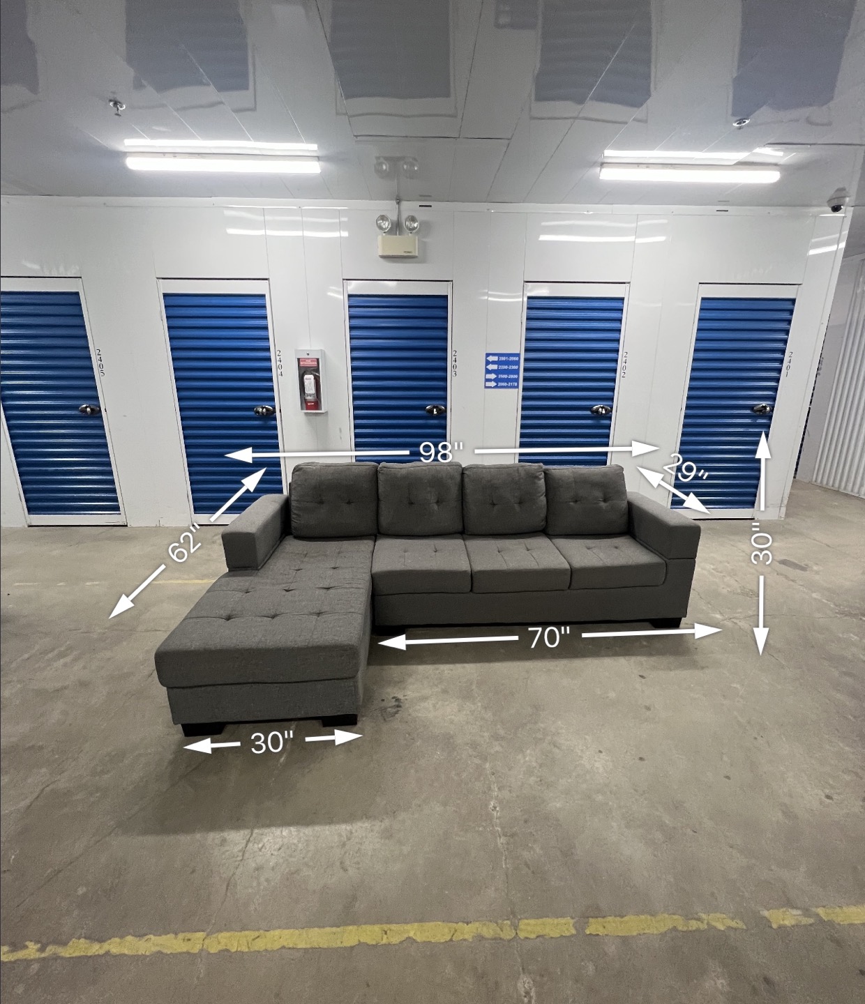 Modern Grey Sectional Couch / Sofa - FREE DELIVERY!! - photo 2