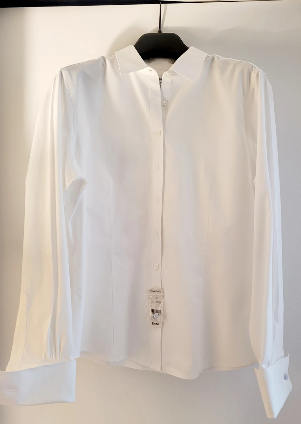 New White women Brooks Brothers 12P shirt w/removal cufflinks