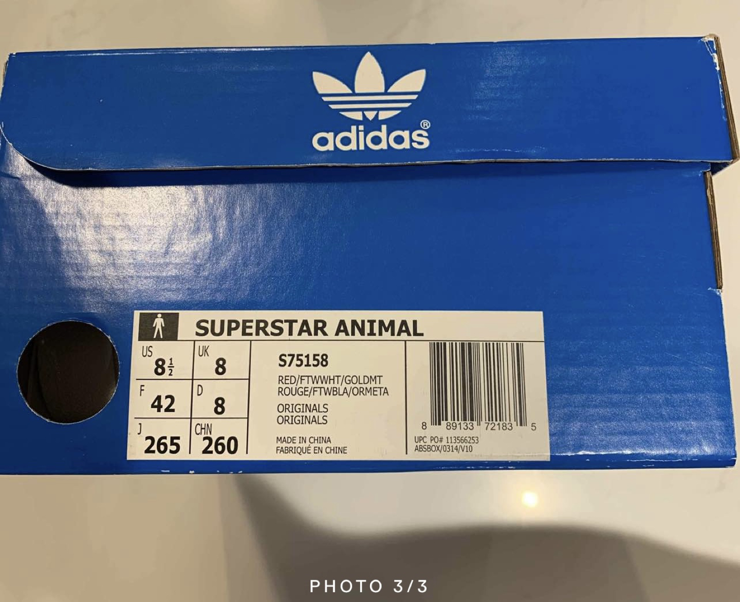 [SIZE 8.5] Adidas Superstar "Animal" - S75158 - photo 2