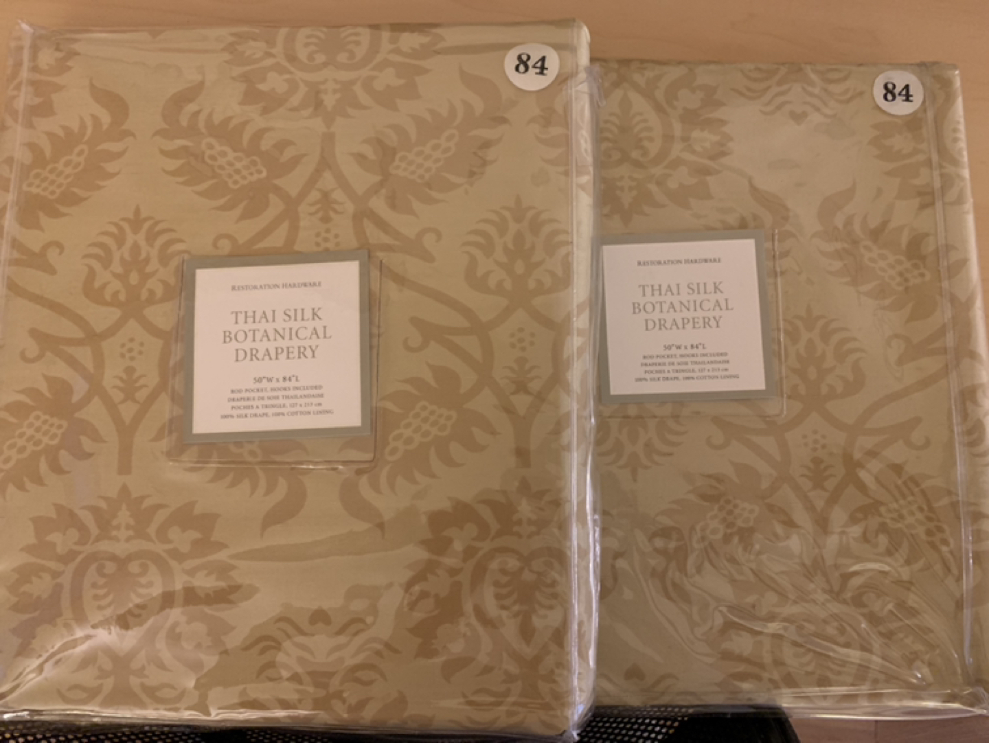 Restoration Hardware 2 panels silk drapery - photo 5