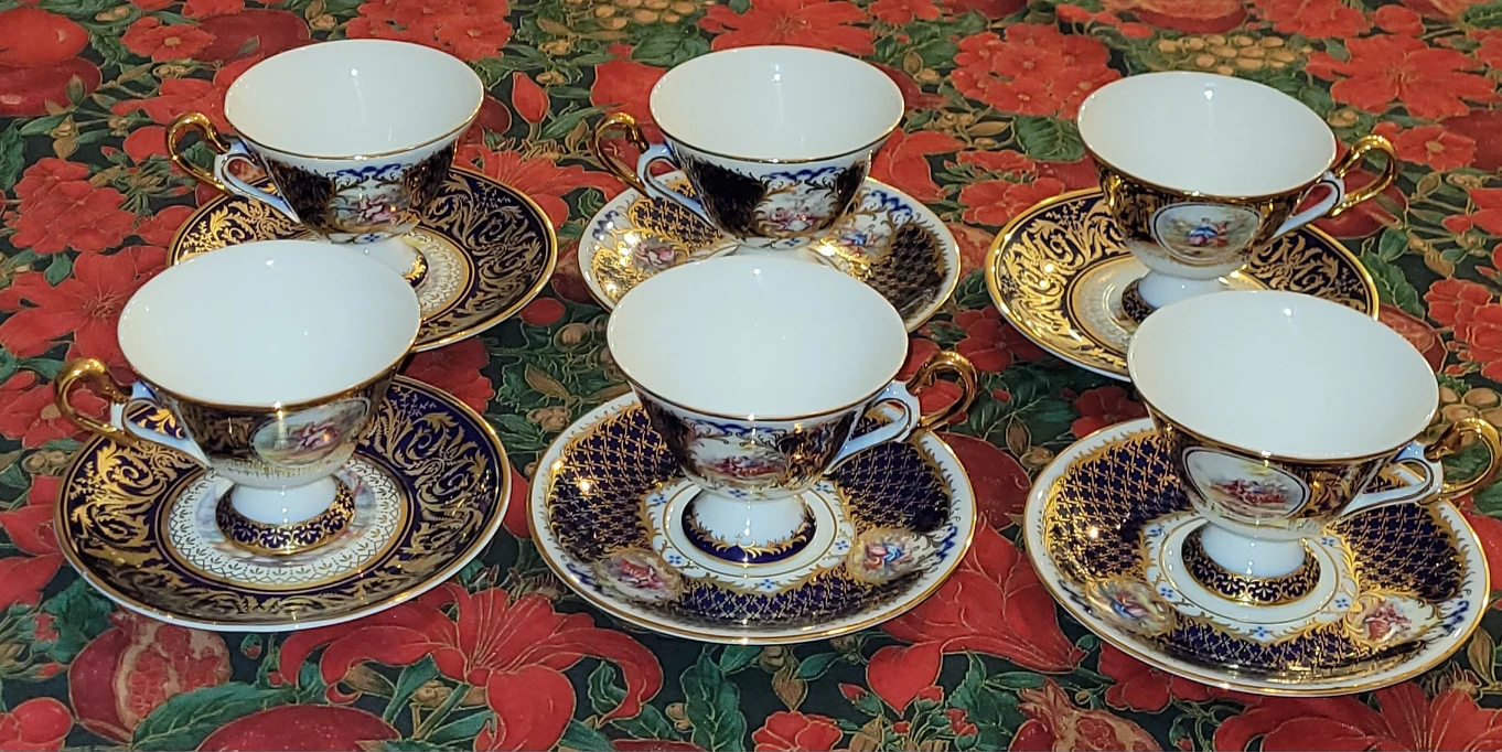 Fine China Coffee/Tea Set (6 cups & 6 saucers) thumbnail