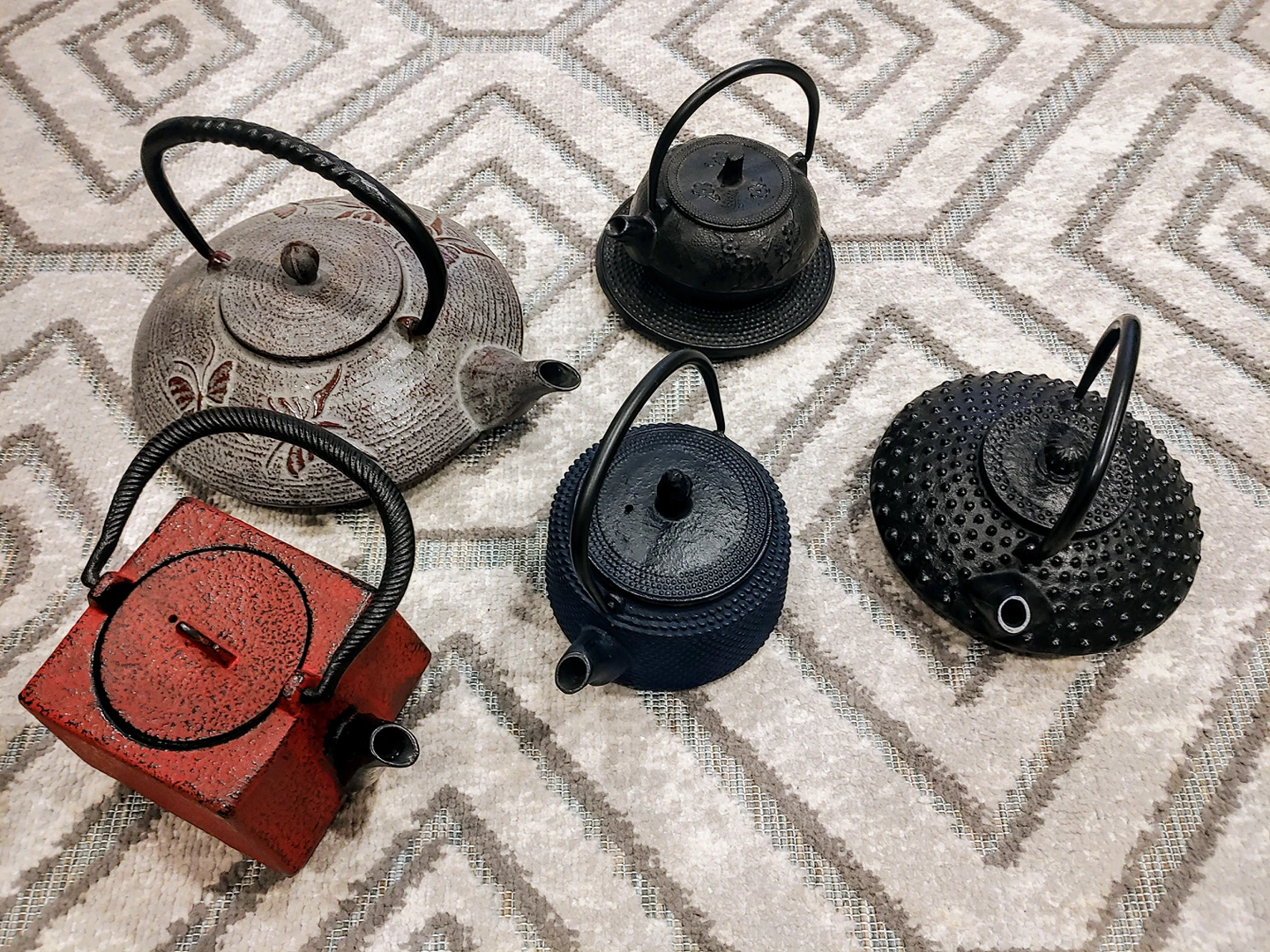 Japanese cast iron teapot kettle set - photo 5