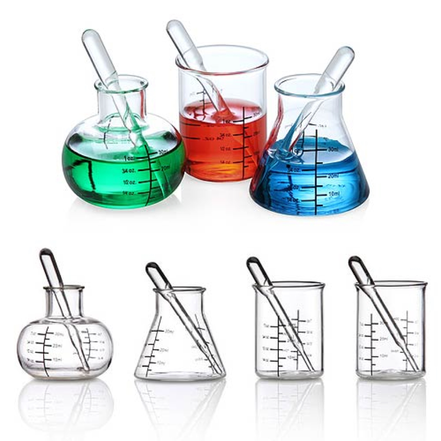 BNIB Thinkgeek laboratory shot glasses 🧪