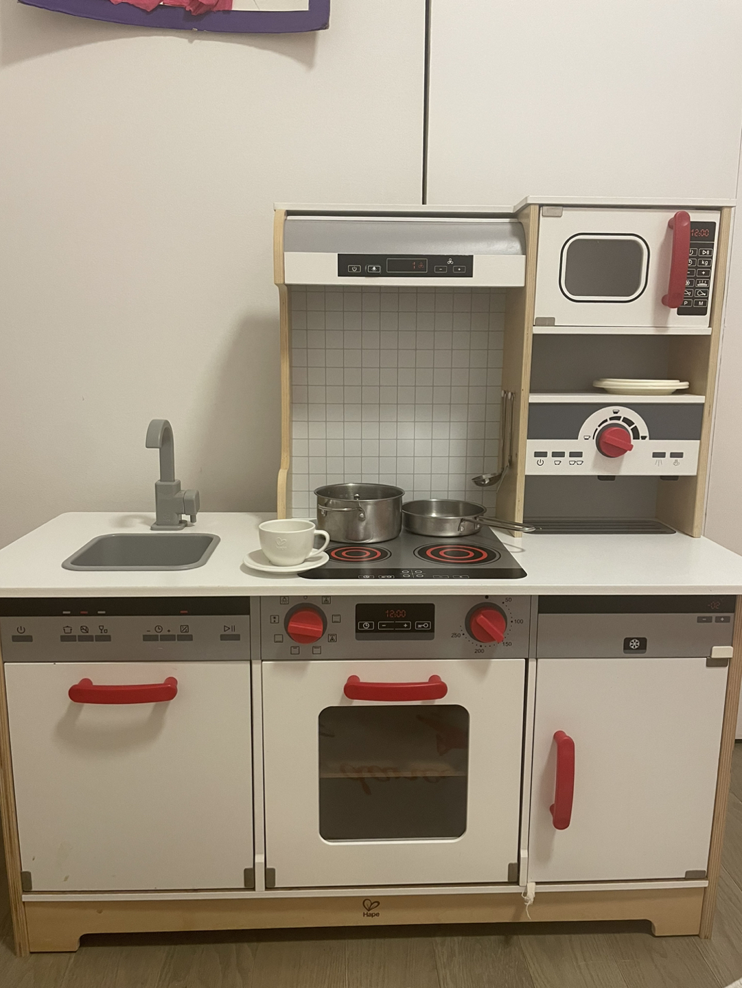 Hape kids all in 1 wooden play kitchen + accessories