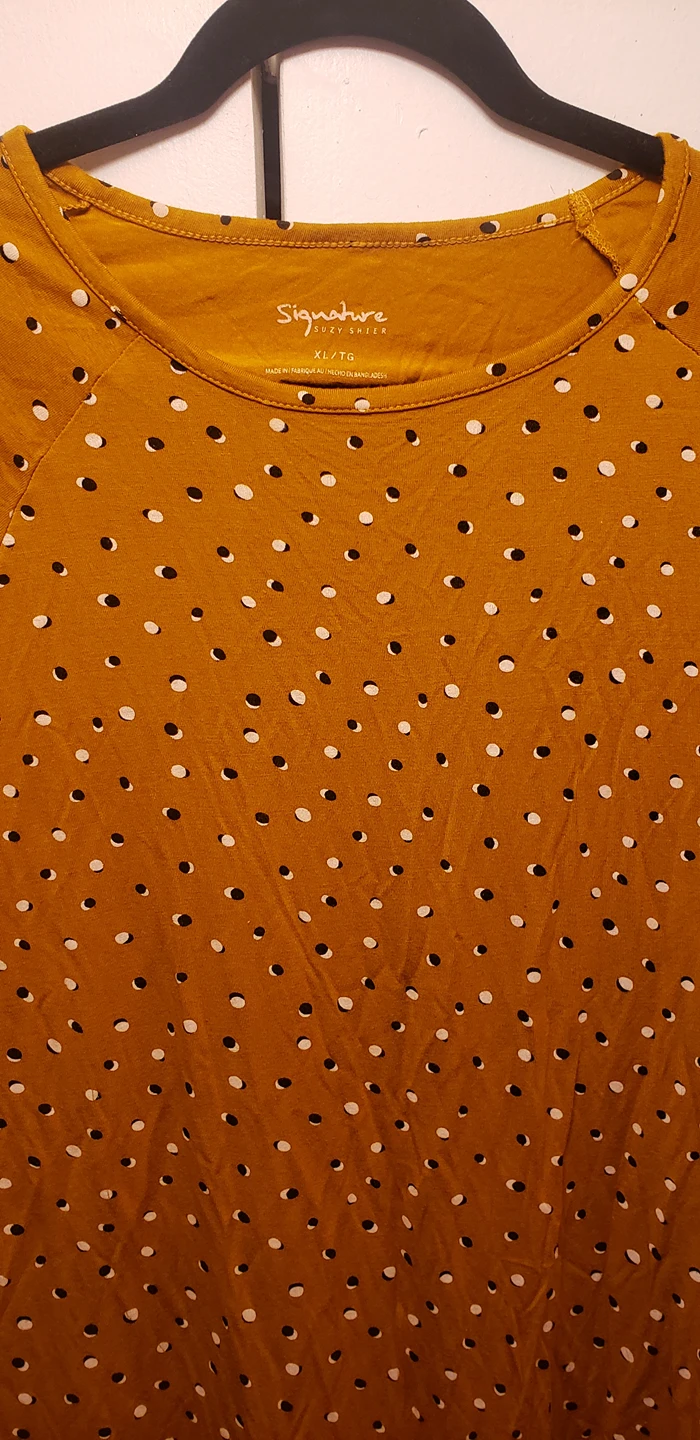 Suzy Shier Size XL Mustard Short Sleeve image indicator(2)